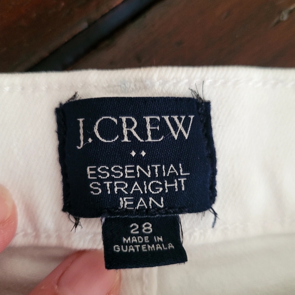 J.Crew Factory white Essential Straight denim jean button fly 28 - Picture 4 of 8